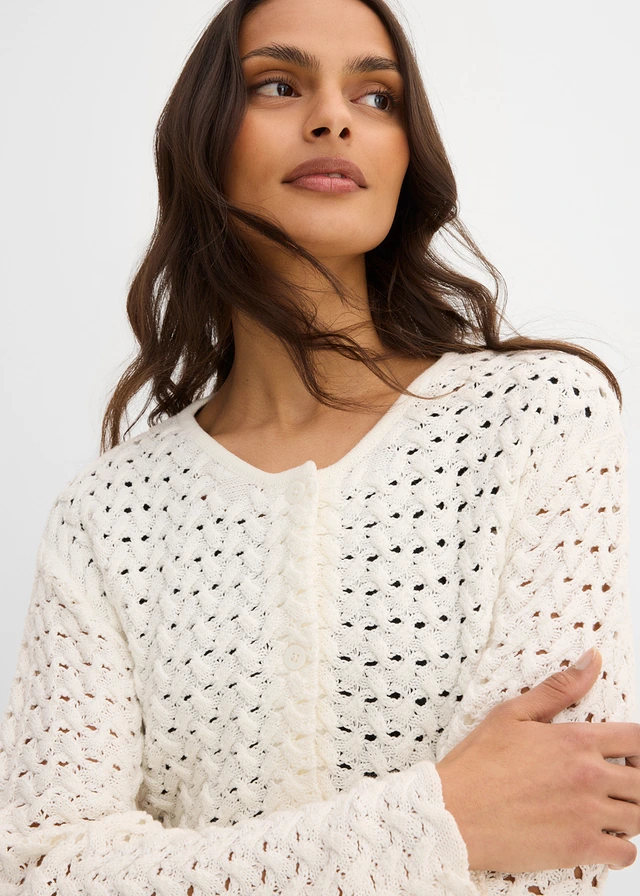 Ajour gebreid vest • wolwit • product-page.page-title-suffix