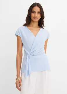 Top din material Punto di Roma • albastru pudrat • magazin bonprix