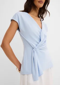 Top din material Punto di Roma • albastru pudrat • magazin bonprix