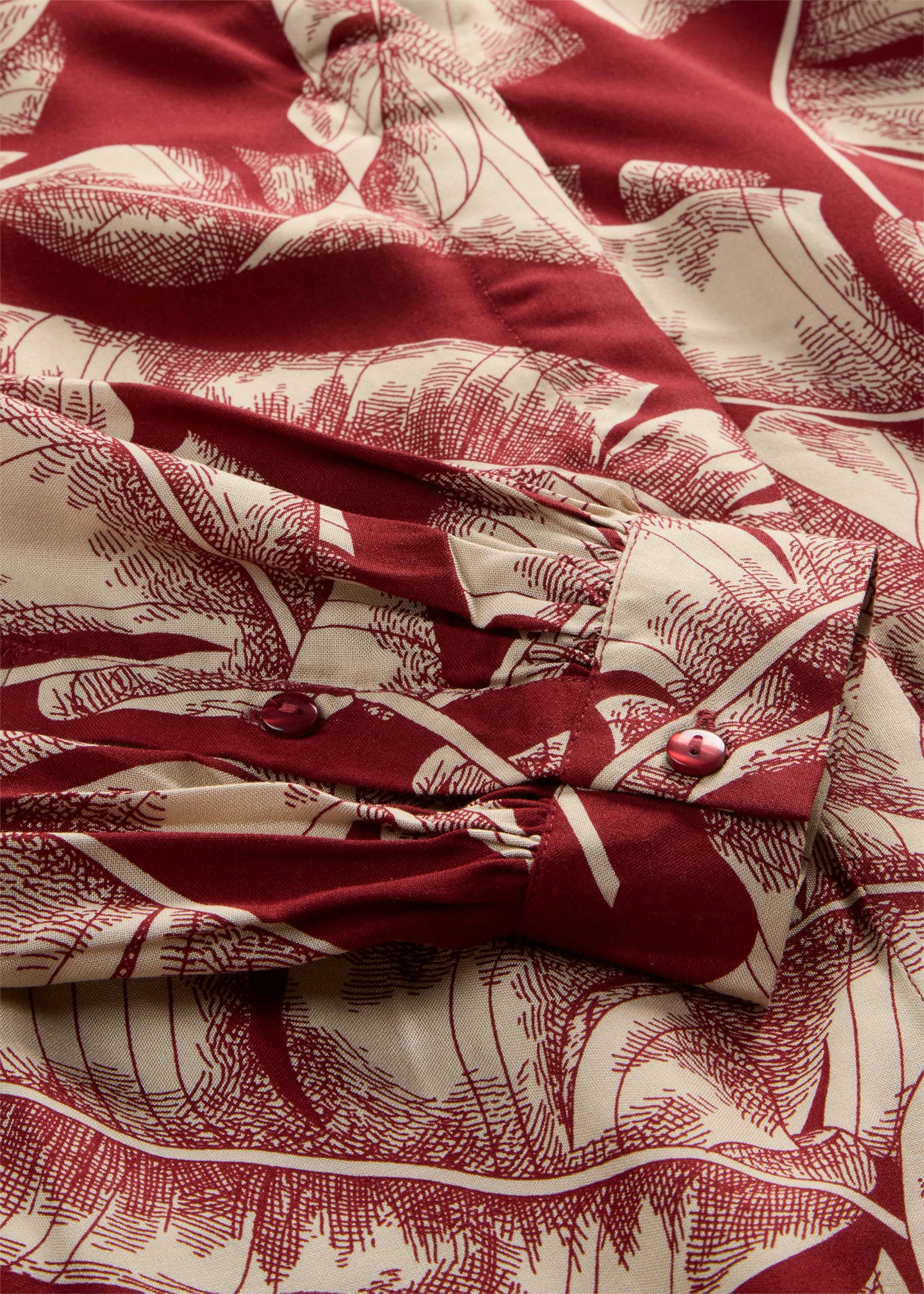 Kaftan jurk van soepele viscose • woestijnrood/lichtsand gedessineerd • bonprix online shop