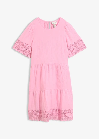 Robe en gaze de coton à broderies anglaises