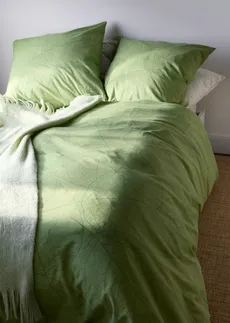 Povlečení z linonu, barva: světle zelená