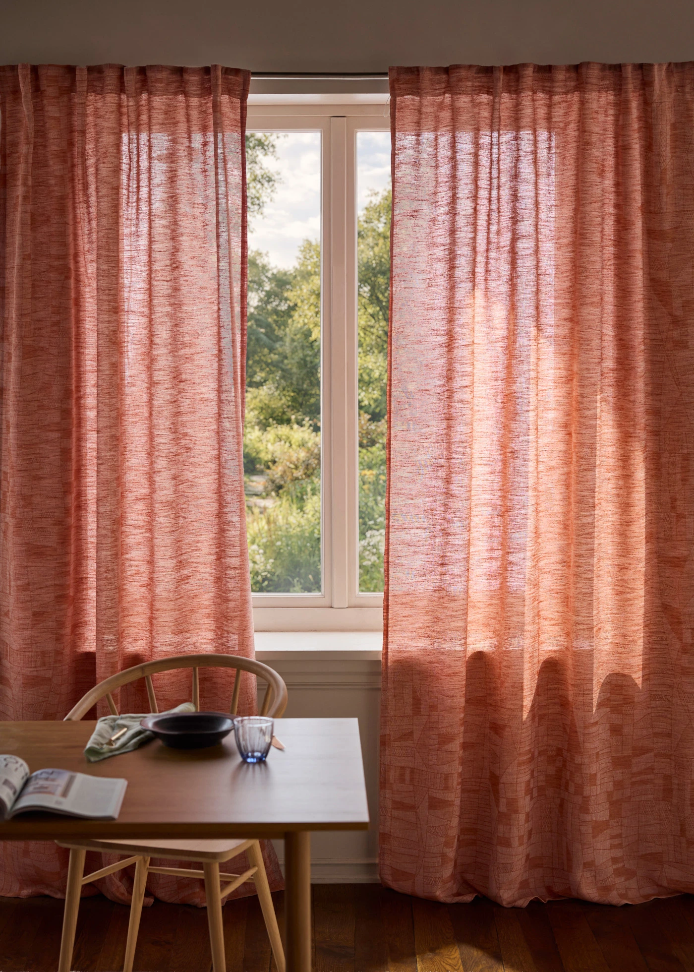 Jacquard gordijn (1 stuk) • roestkleur • bonprix online shop