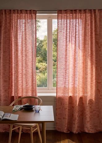 Rideau jacquard (1 pce) • rouge • Boutique bonprix