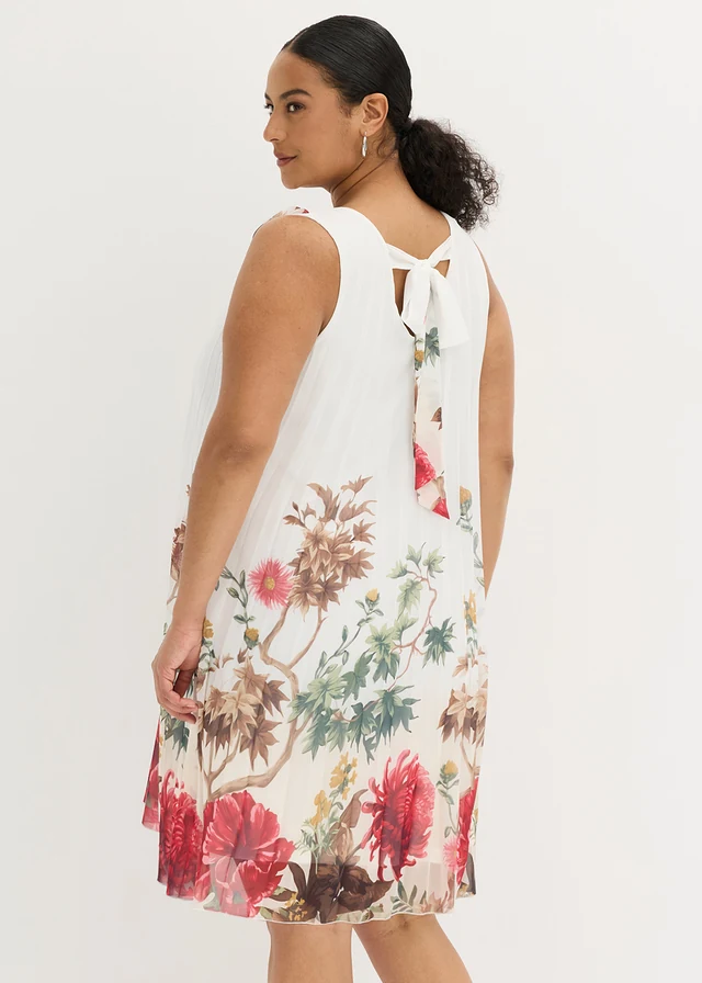 Mini jurk, Kleur: wit gebloemd