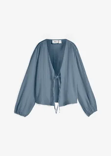 Bolero van mousseline • rookblauw • bonprix online shop