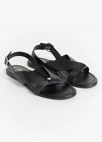 Sandalen, Kleur: zwart