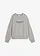 Oversized sweater met borduursel, Kleur: lichtgrijs gemêleerd