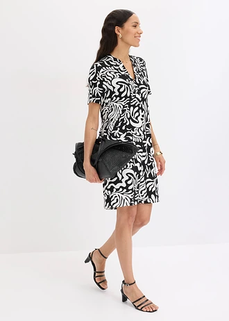 Tuniekjurk van een zachte viscose-mix • zwart gedessineerd • bonprix online shop