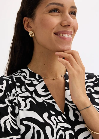 Tuniekjurk van een zachte viscose-mix • zwart gedessineerd • bonprix online shop