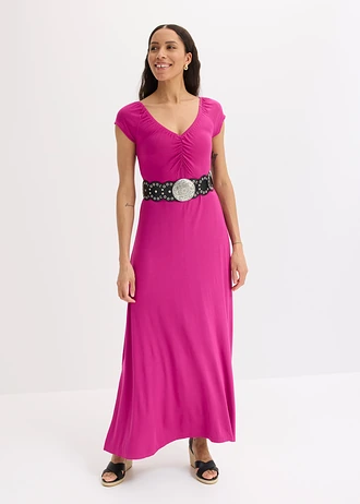 Maxi šaty ze směsi s viskózou • fuchsiově pink • bonprix obchod