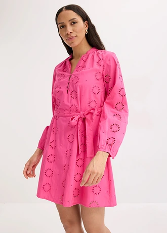 Sukienka koszulowa z czystej bawełny organicznej • różowy "pinklady" • sklep bonprix