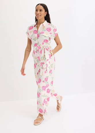 Combinaison fluide en viscose mélangée • rose clair-fuchsia floral • Boutique bonprix