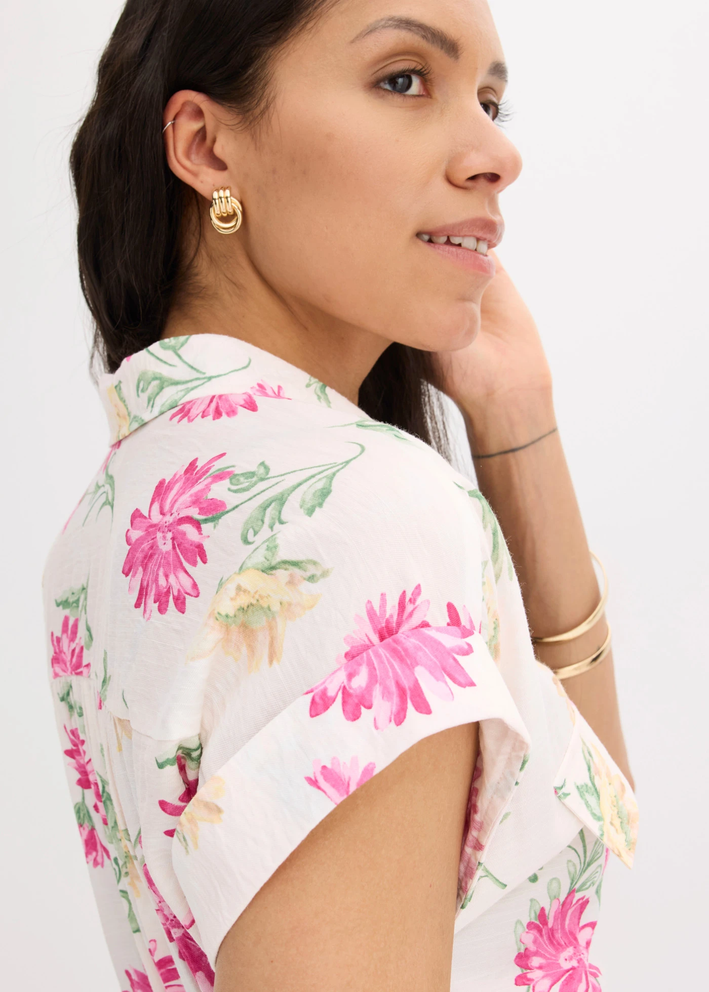 Combinaison fluide en viscose mélangée • rose clair-fuchsia floral • Boutique bonprix