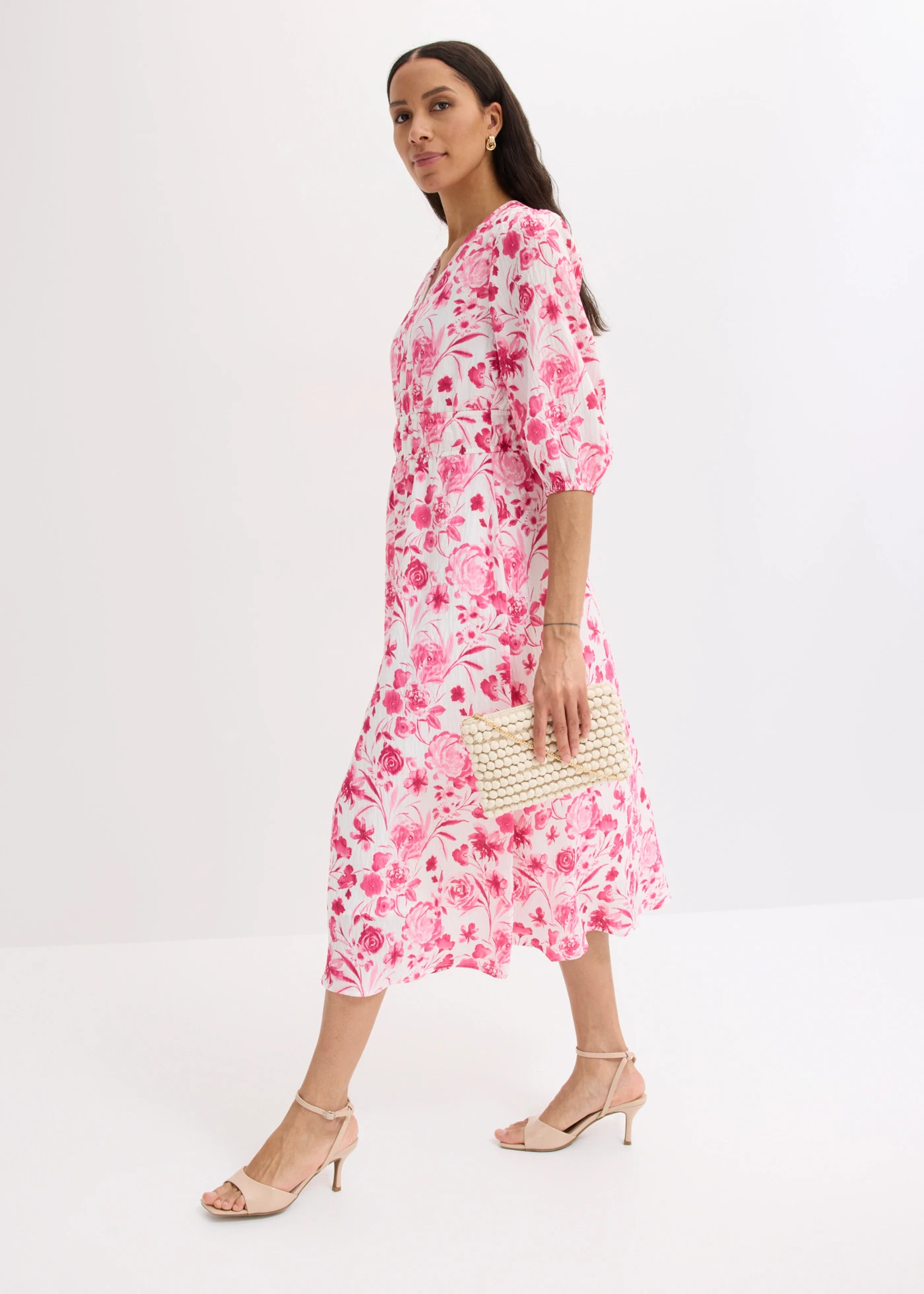 Midi ruha viszkóz keverékből • pinklady/mintás • bonprix áruház