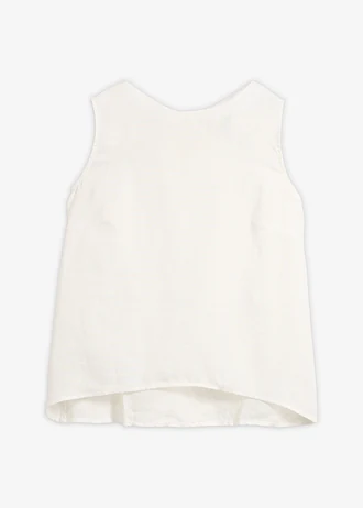 Blouse sans manches 100% lin