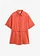 Chemisier long 100% lin, Couleur: rouge cannelle
