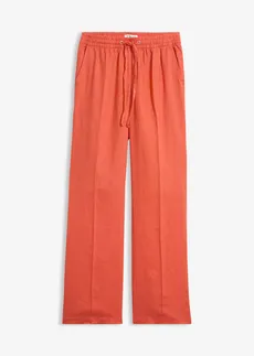 Pantalon taille élastiquée 100% lin • brique • Boutique bonprix