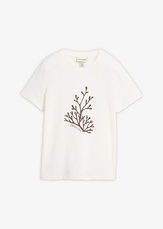 T-shirt met zijde en print