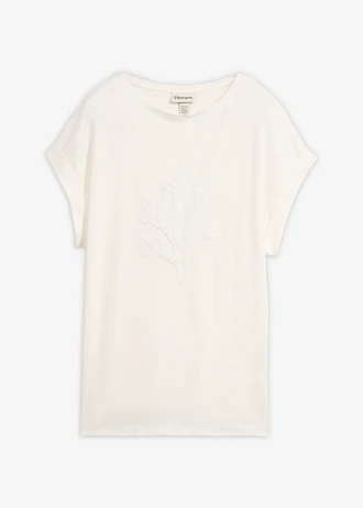 T-shirt 100% lin avec broderie