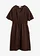Robe 100% lin, Couleur: marron foncé
