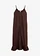 Robe longue 100% lin, Couleur: marron foncé
