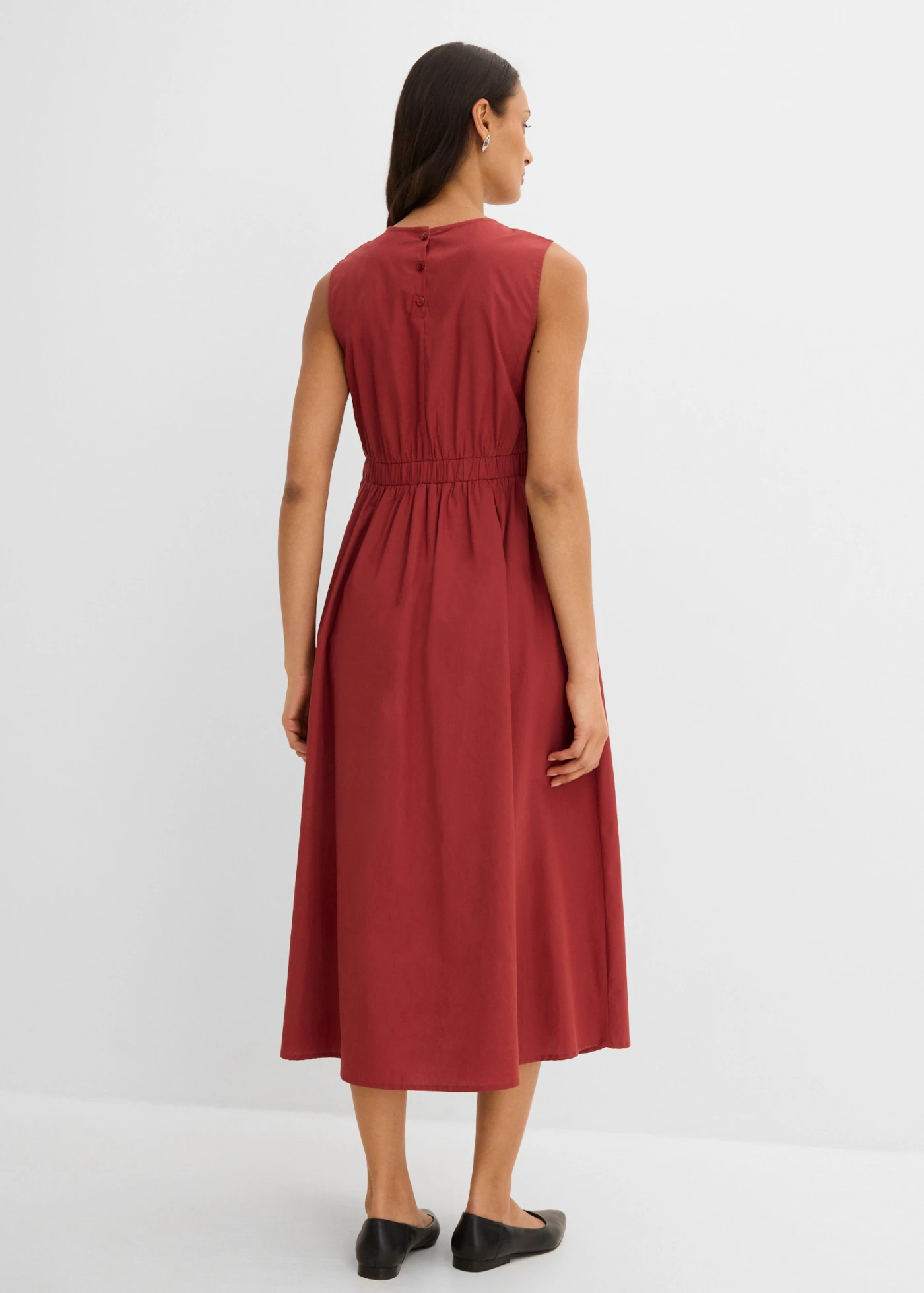 Robe midi 100% coton • rouge désert • product-page.page-title-suffix