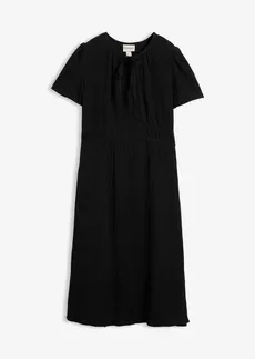 Robe-tunique en gaze de coton • noir • Boutique bonprix
