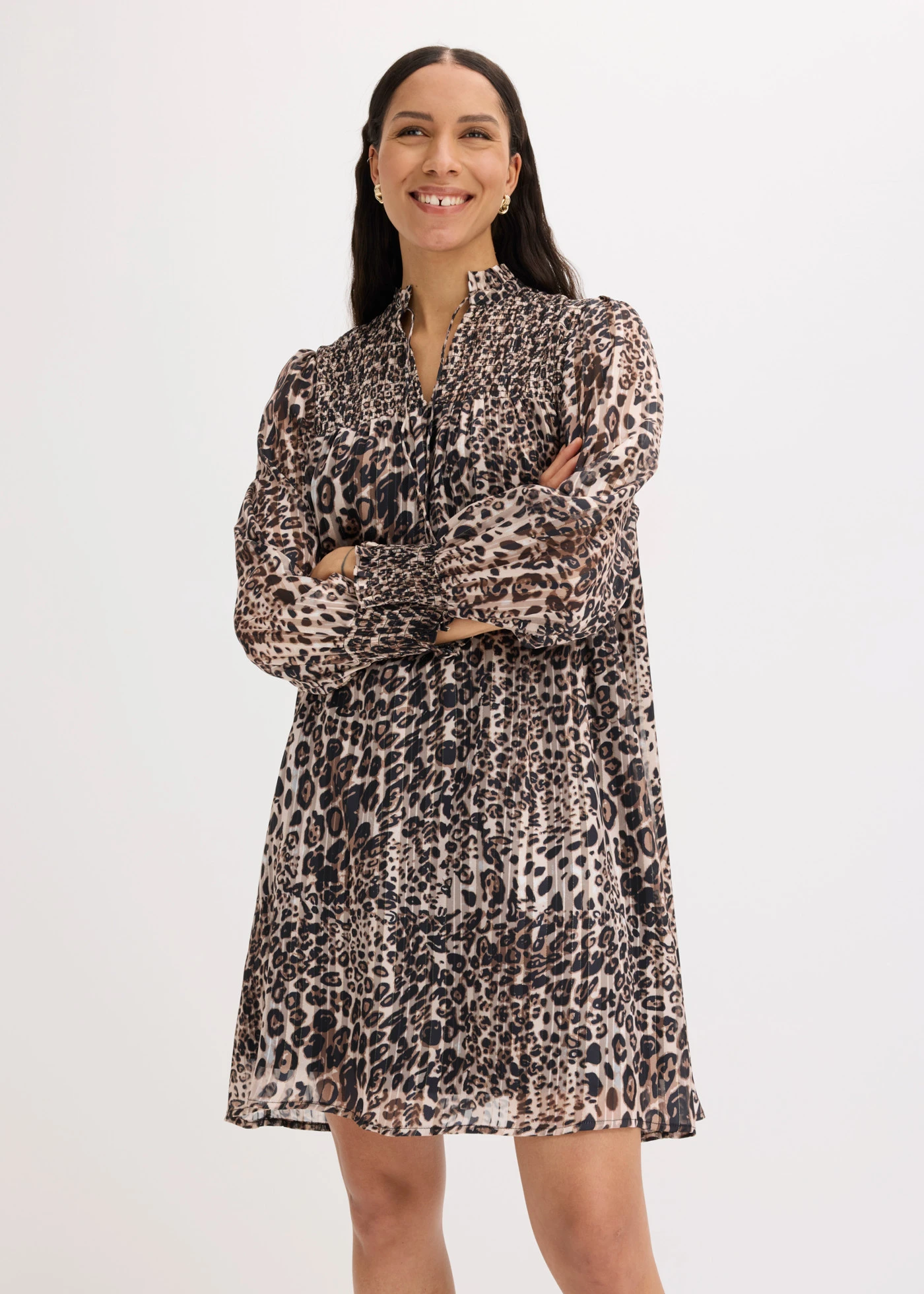 Robe • beige-marron léopard • Boutique bonprix