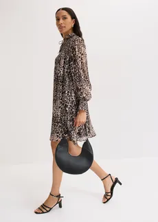 Rochie • bej-maro imprimeu leo • magazin bonprix