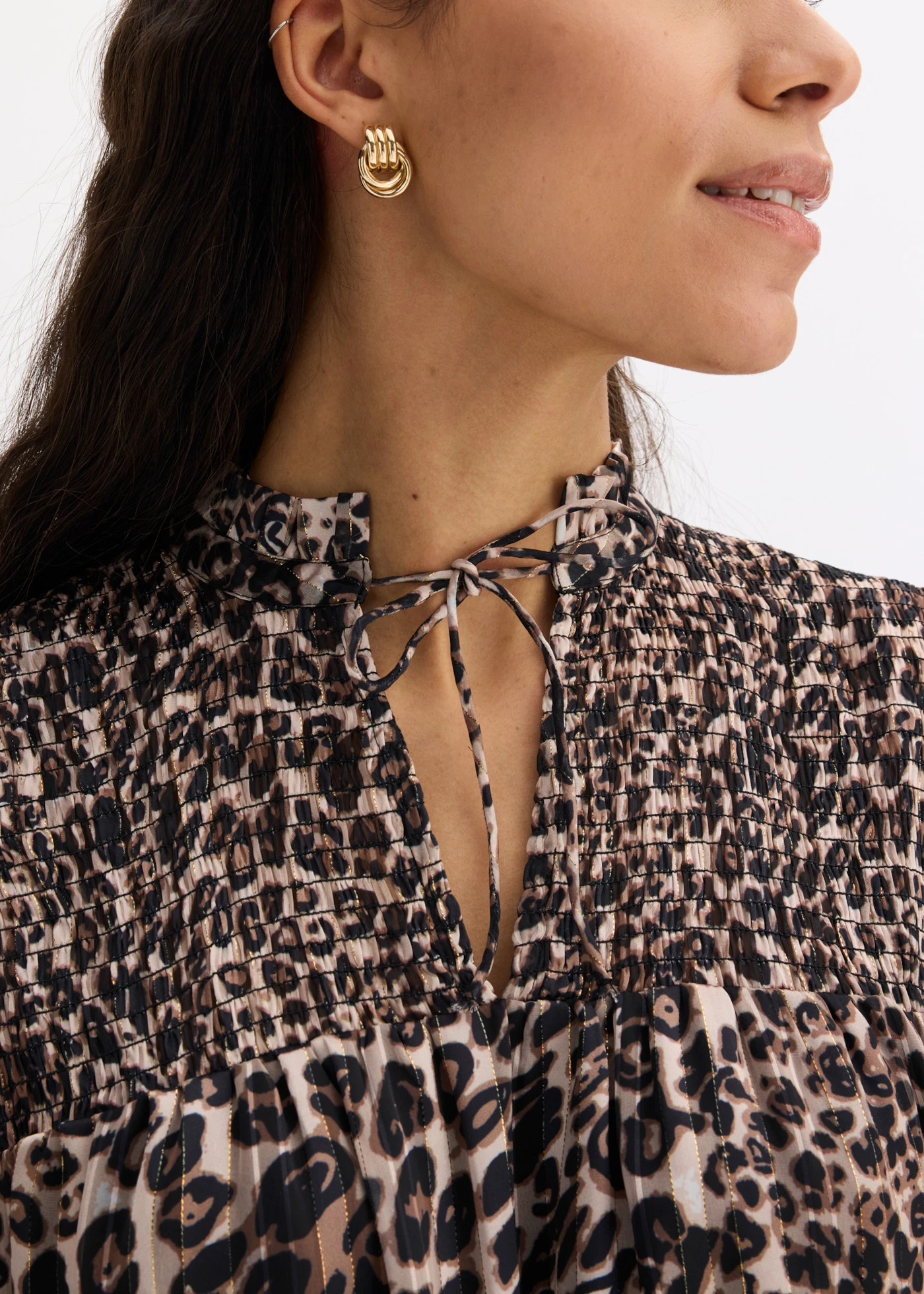 Rochie • bej-maro imprimeu leo • magazin bonprix