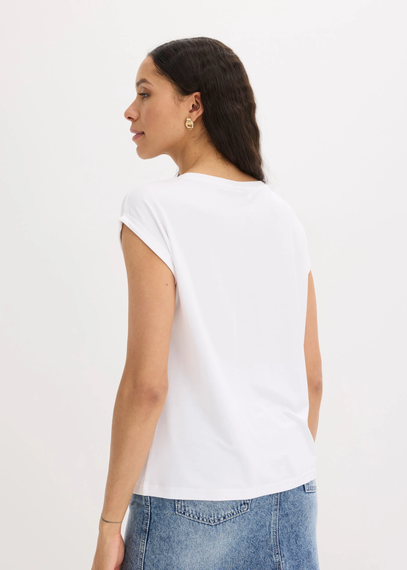 Tricou din viscoză moale • alb • magazin bonprix