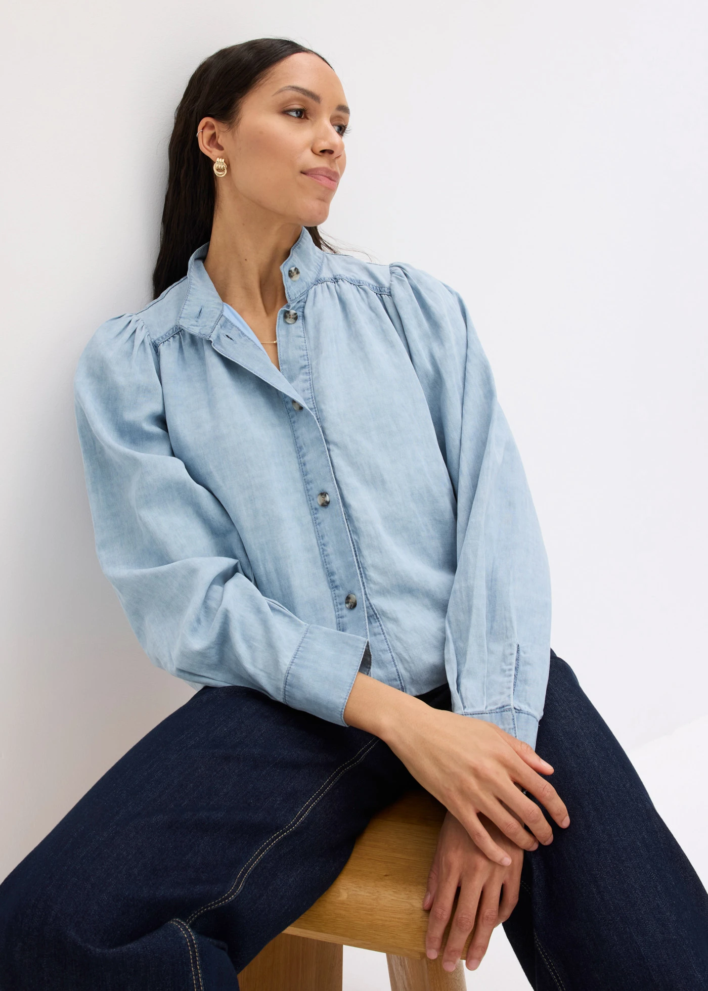 Veste courte • bleu-bleu clair • Boutique bonprix