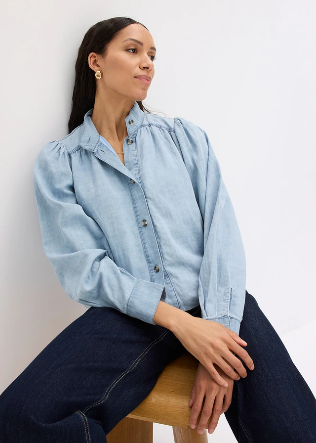 Korte jas, Kleur: blauw-lichtblauw