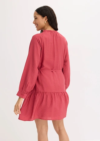 Tuniekjurk van zachte viscose-mix, Kleur: kersenrood