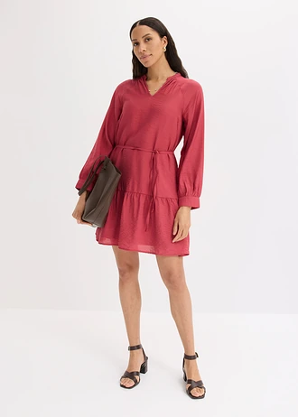Rochie-tunică din amestec moale de viscoză • roșu-cireașă • magazin bonprix