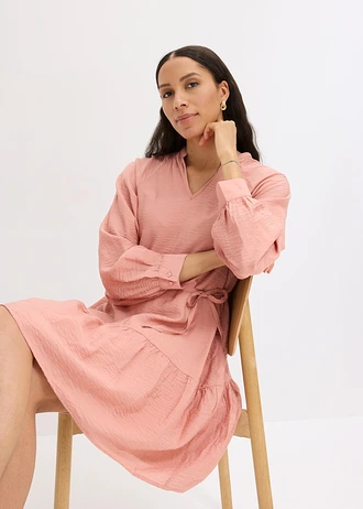 Rochie-tunică din amestec moale de viscoză • maro pudrat • magazin bonprix
