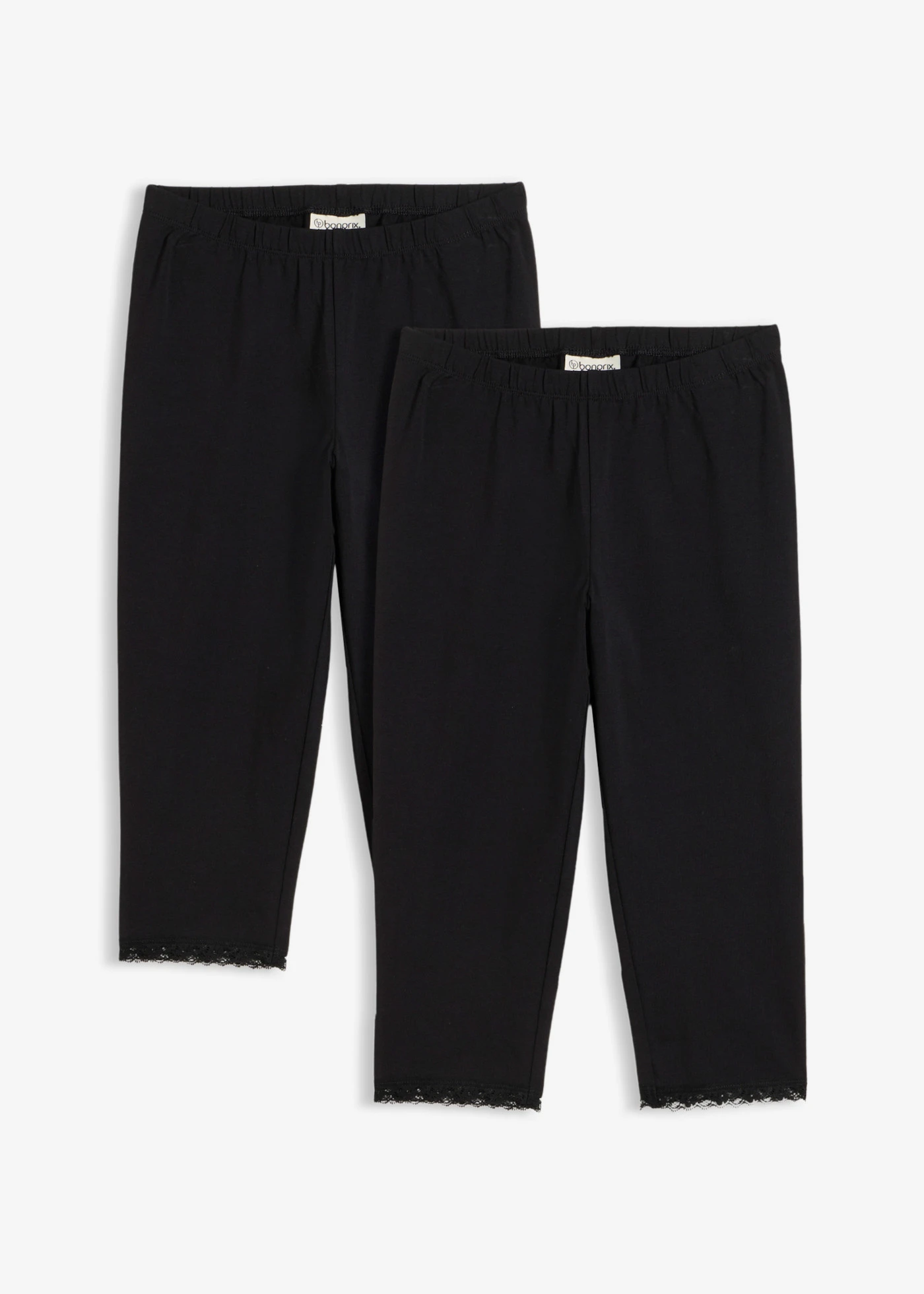 Lot de 2 leggings corsaire • noir • Boutique bonprix