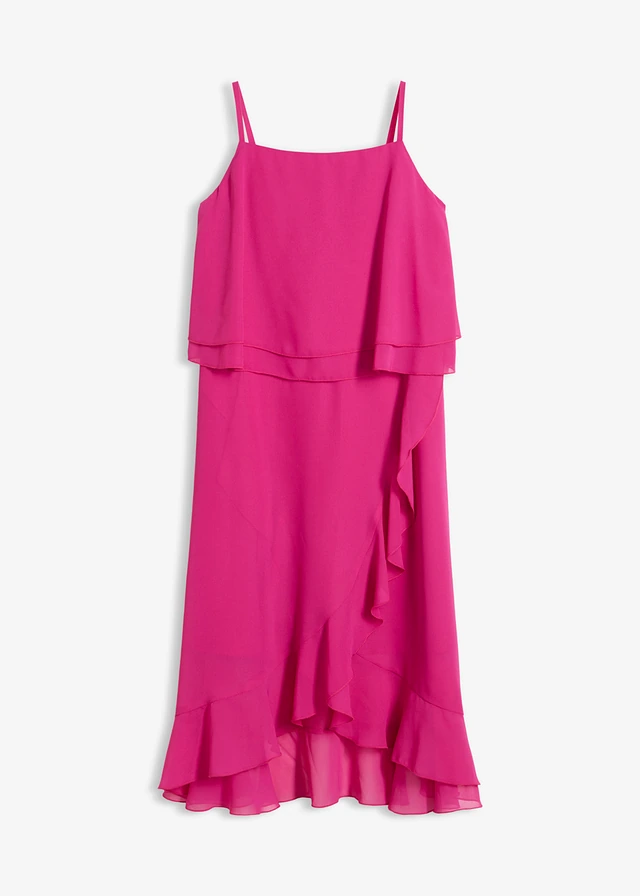 Chiffonjurk, Kleur: fuchsiapink