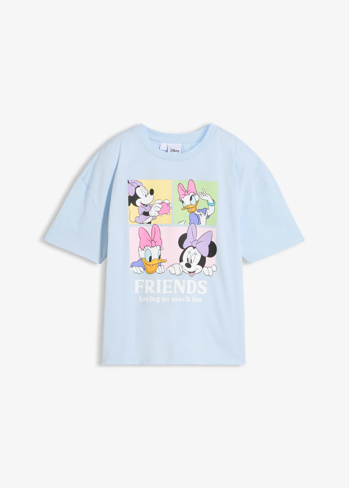 Mickey Mouse bő póló • púderkék-mintás • bonprix áruház