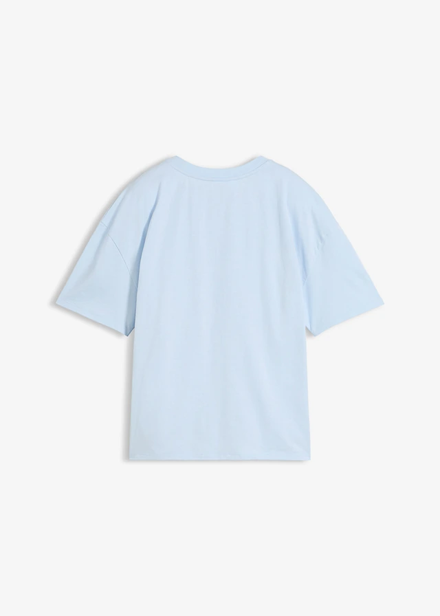 Oversized Mickey Mouse T-shirt, Kleur: poederblauw met print