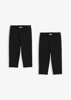 Lot de 2 leggings corsaire, Couleur: noir