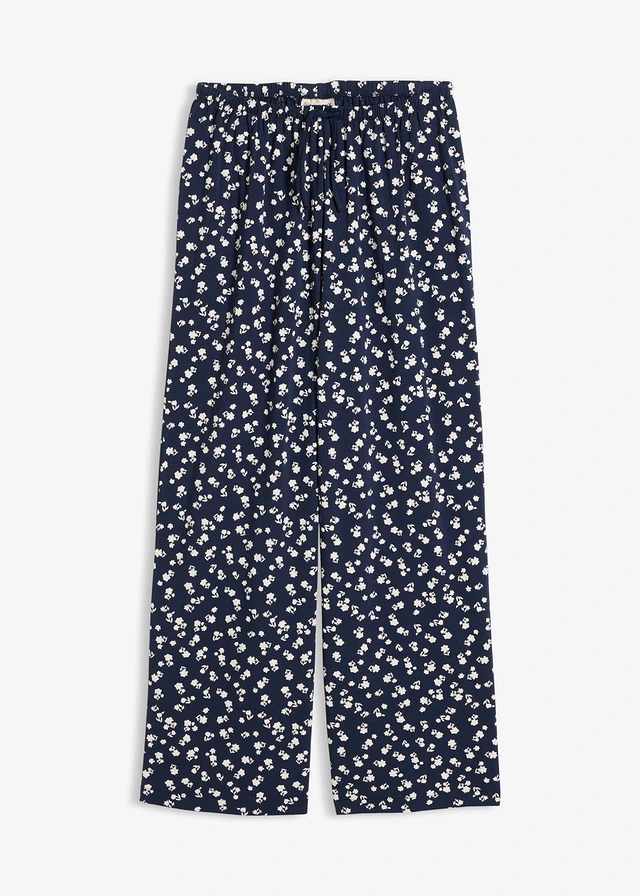 Jersey broek met structuur