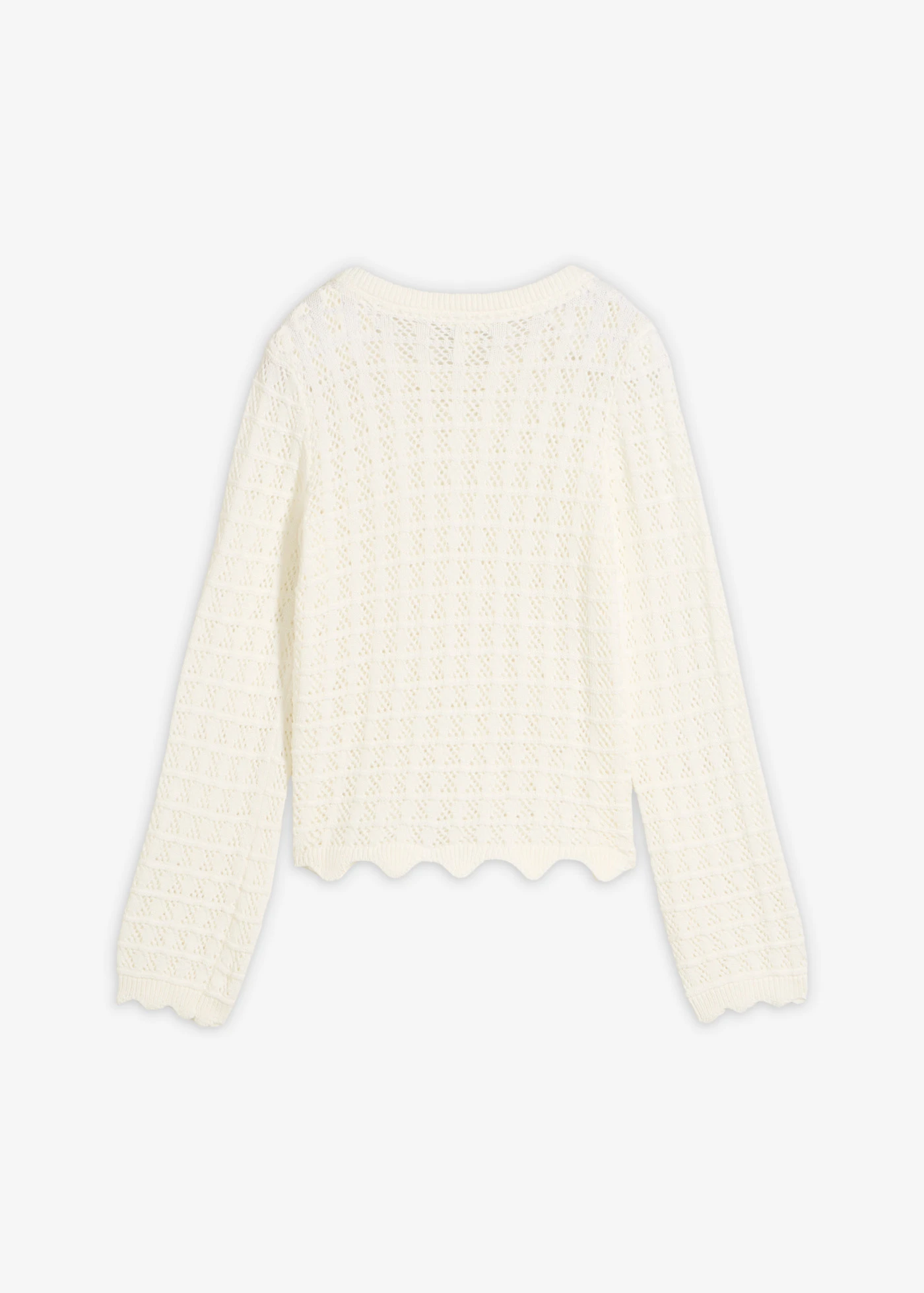 Pulover ajurat • ecru • magazin bonprix