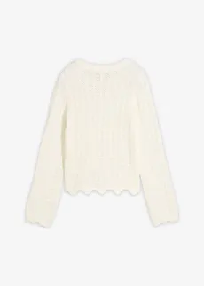 Ajour trui • wolwit • bonprix online shop