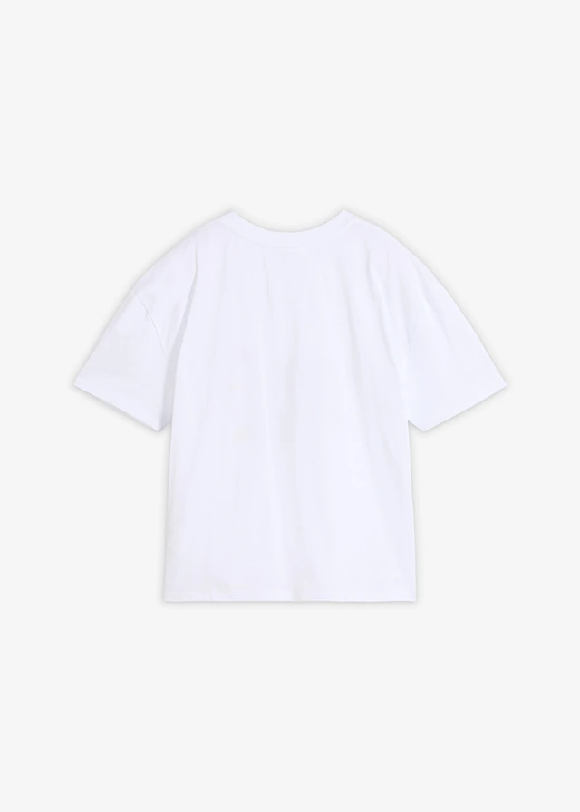 Mickey Mouse oversized shirt van puur katoen, Kleur: wit met print
