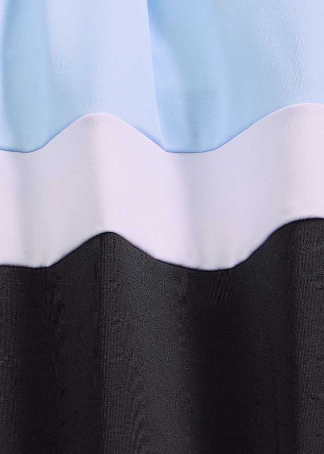 Maillot 1 pièce séchage rapide, color-block • noir/bleu clair/blanc • product-page.page-title-suffix