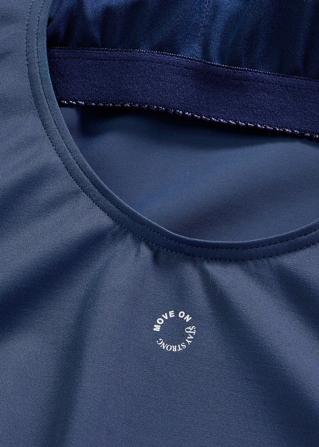 Maillot 1 pièce de natation séchage rapide, dos nageur • bleu foncé • product-page.page-title-suffix