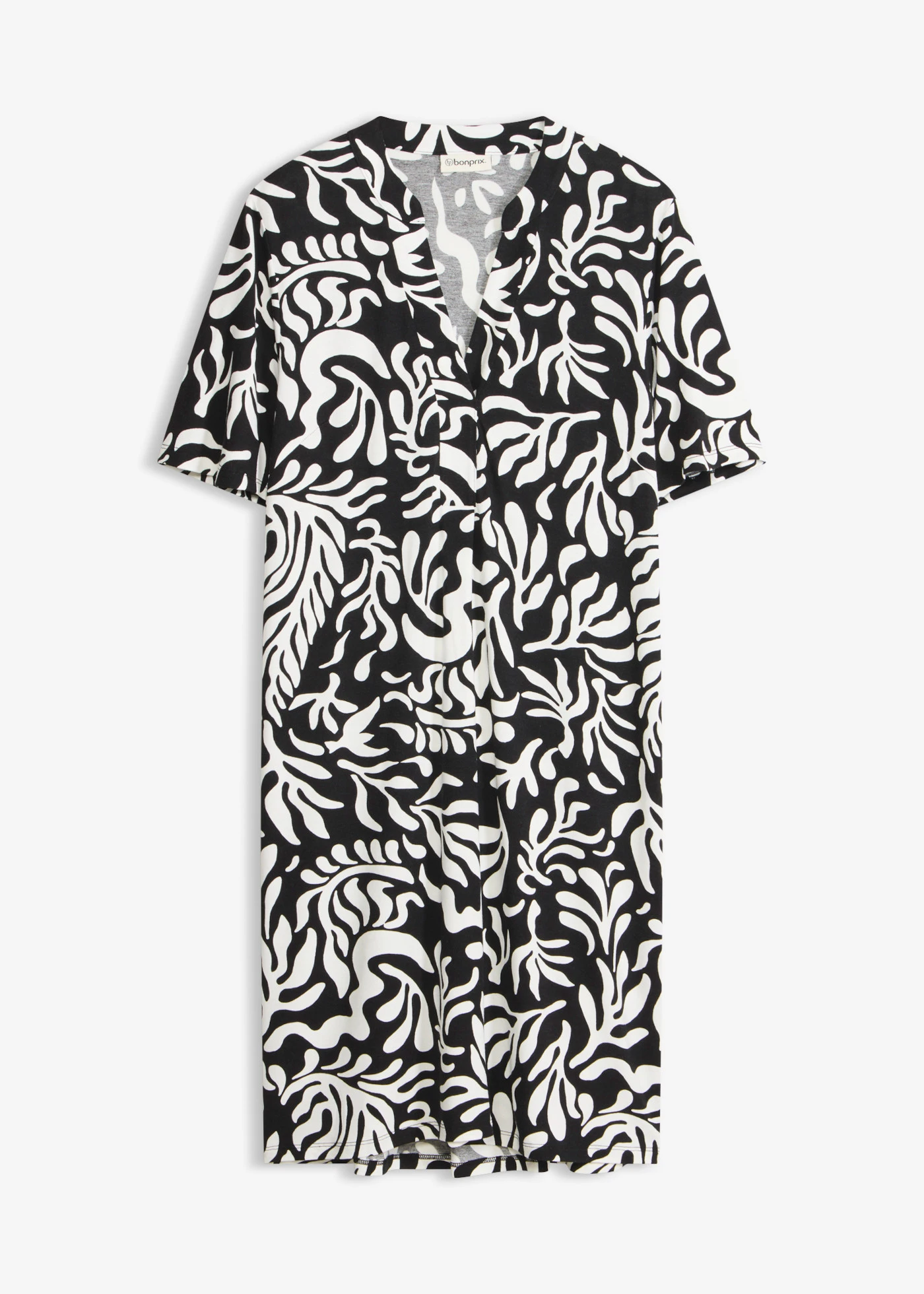 Tuniekjurk van een zachte viscose-mix • zwart gedessineerd • bonprix online shop