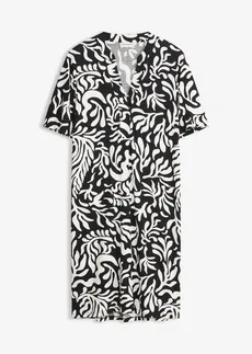 Robe-tunique douce en jersey viscose • noir imprimé • Boutique bonprix